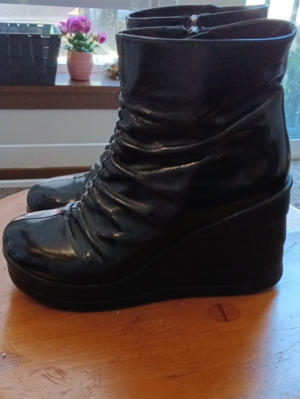 Black Wedge Ankle Boots - Sleek Women's Fashion Boot
